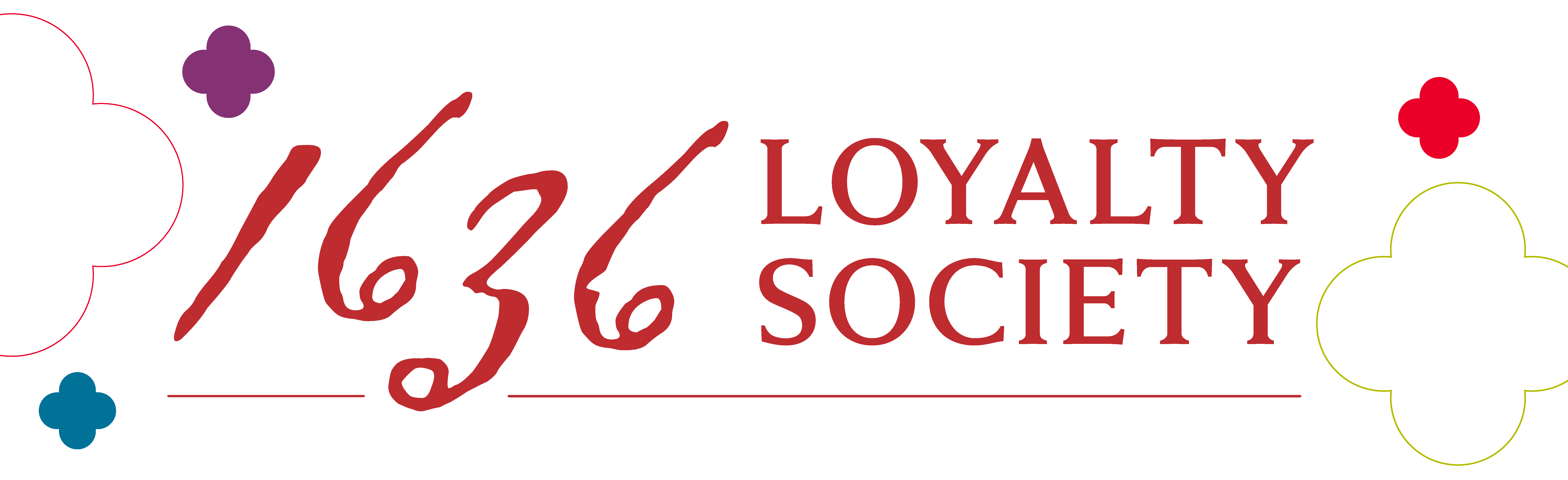 Banner with 1636 Loyalty Society written in red